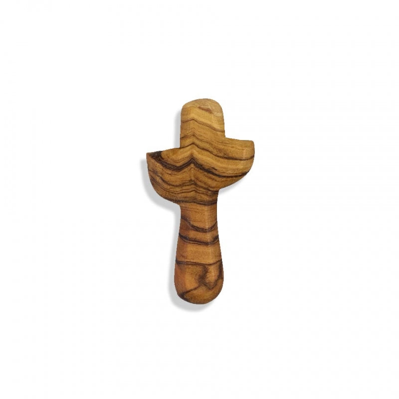 Pocket Sized Olivewood Holding Cross (5cm X 2.8cm)