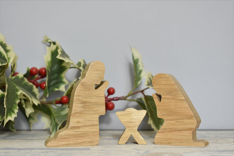 Nativity in a Bag - Oak figure set