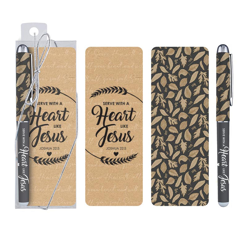 Serve with a Heart Like Jesus Gift Pen with Bookmark