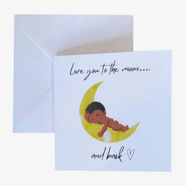 Moon Baby Greeting Card