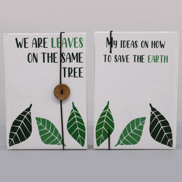 Notebook with strap - Leaves on the same tree
