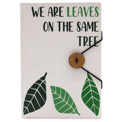Notebook with strap - Leaves on the same tree