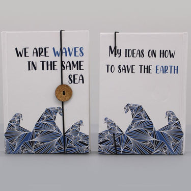 Notebook with strap - Waves in the same sea