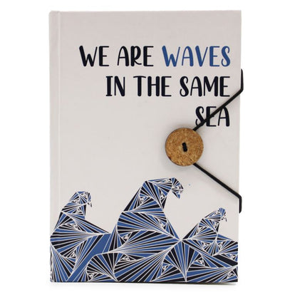 Notebook with strap - Waves in the same sea