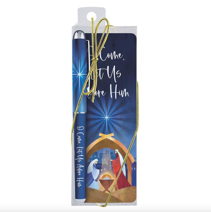 Let Us Adore Him Gift Pen with Bookmark