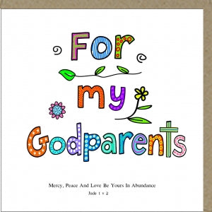 For My Godparents Greeting Card