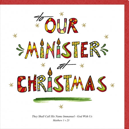 To Our Minister at Christmas Greetings Card