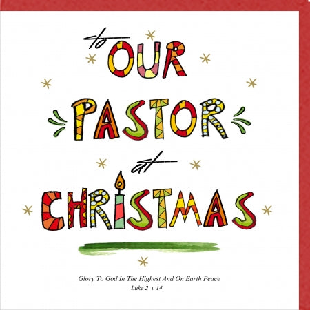 To Our Pastor at Christmas Greetings Card