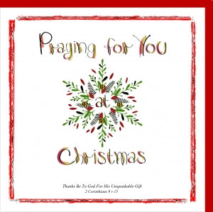 Praying for you at Christmas Greetings Card