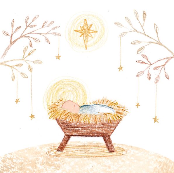 Crib Christmas Cards - (Pack of 10)