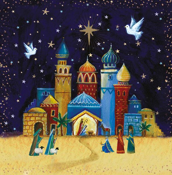 Starlit Bethlehem Christmas Cards- (Pack of 20)