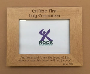 Rock Foundation Engraved Picture Frame - First Holy Communion Code: RFPF004