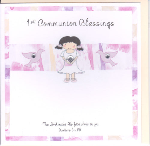 1st Communion Blessings Greetings Card