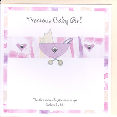 Precious Baby Girl Greetings Card