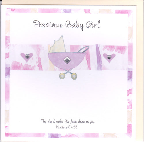 Precious Baby Girl Greetings Card