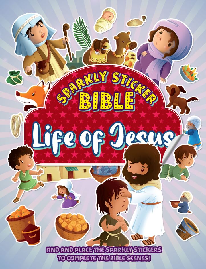 Sparkly Sticker Bible "Life of Jesus" Storybook by Jacob Vium-Olesen