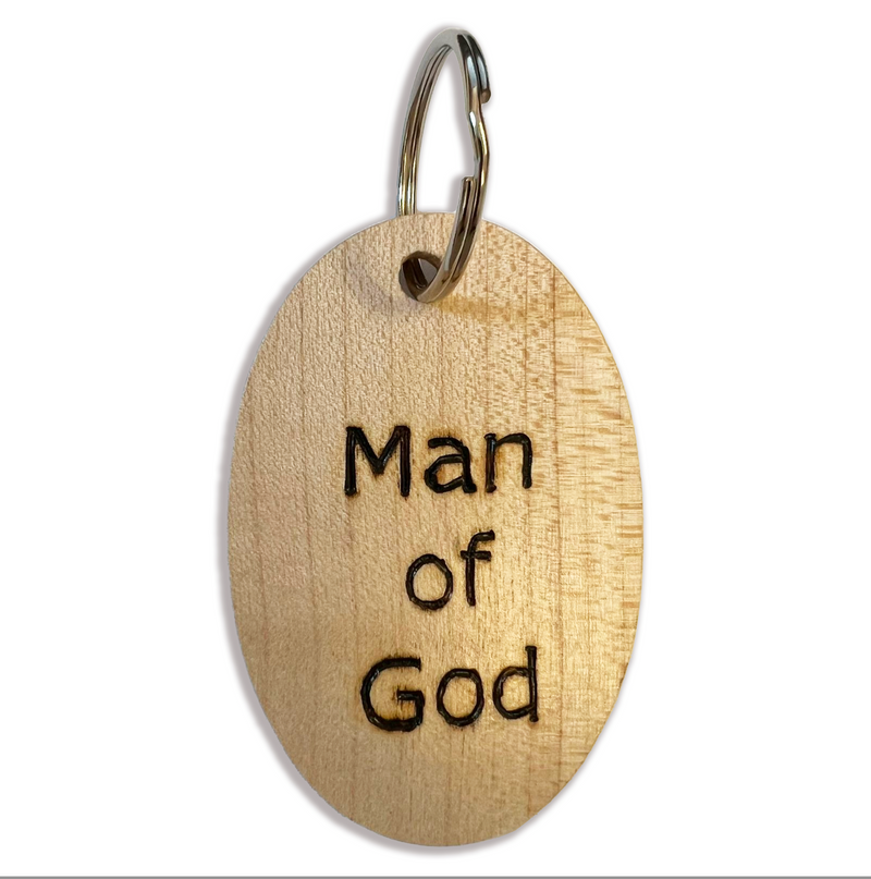 Wooden Keyring - Man of God