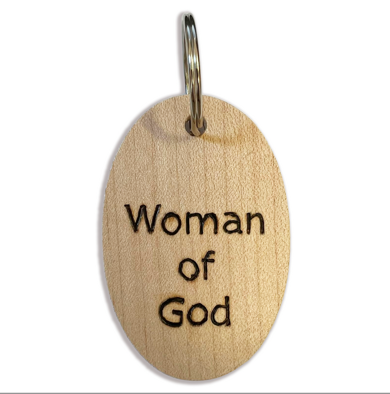 Wooden Keyring - Woman of God