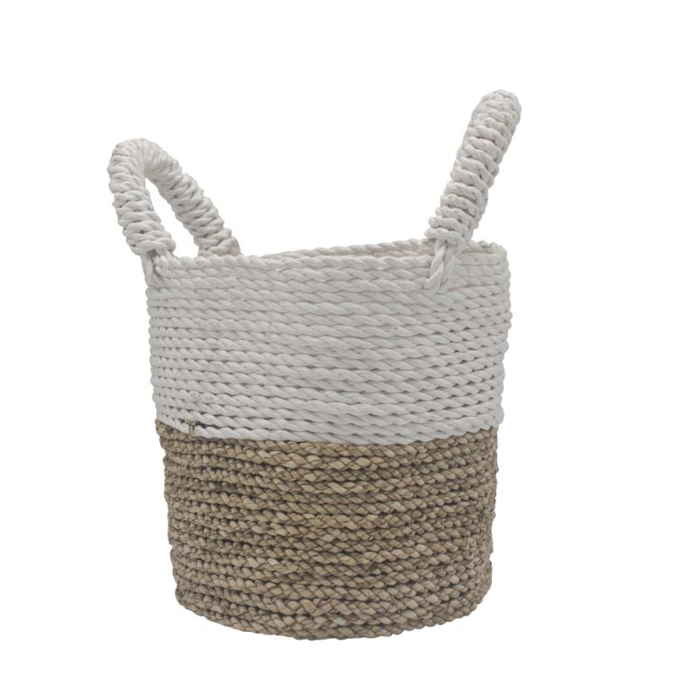 Seagrass Basket set- Natural White (3 Pcs)