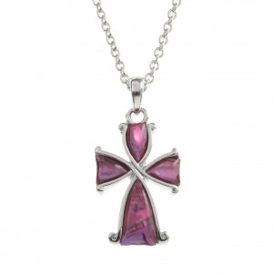 Cross Necklace Pink