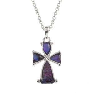 Cross Necklace Purple