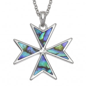 Maltese Cross Necklace Natural