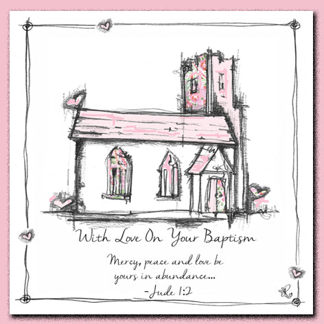 Tracey Russell - With Love on Your Baptism/ Pink Church Card