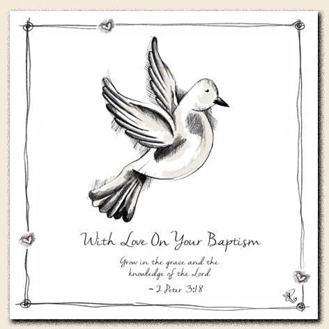 Tracey Russell - With Love on Your Baptism/ Dove Card