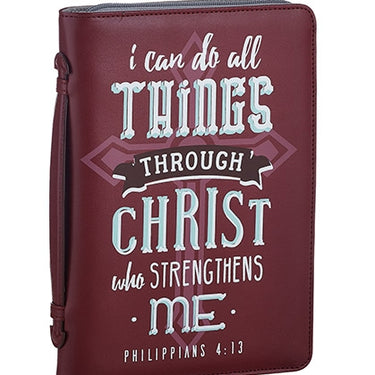 I Can Do All Things Leather Look Bible Cover