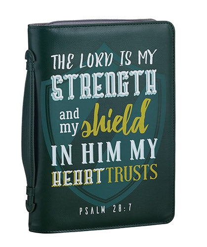 Lord is My Strength Leather Look Bible Cover