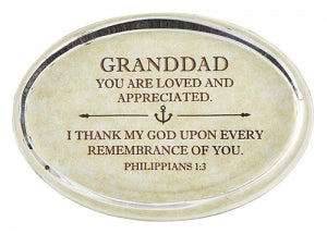 Granddad Tabletop Glass Paperweight