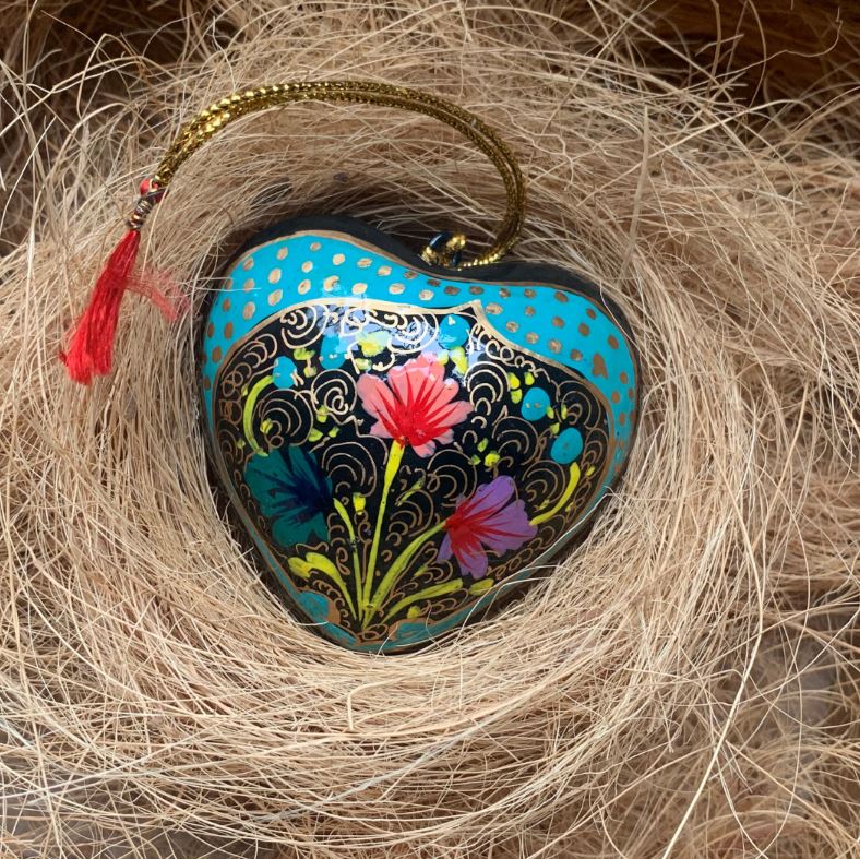 Blue Enamel Heart