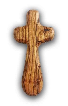 Olivewood Holding Cross (9.5cm x 5cm)