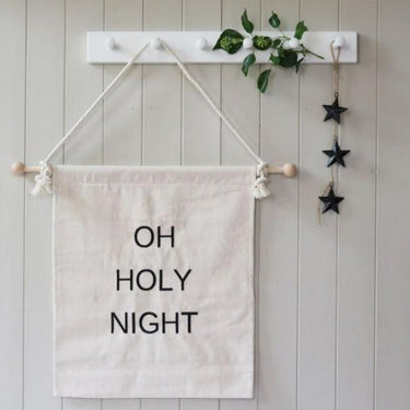Oh Holy Night- Embroidered Christmas Banner