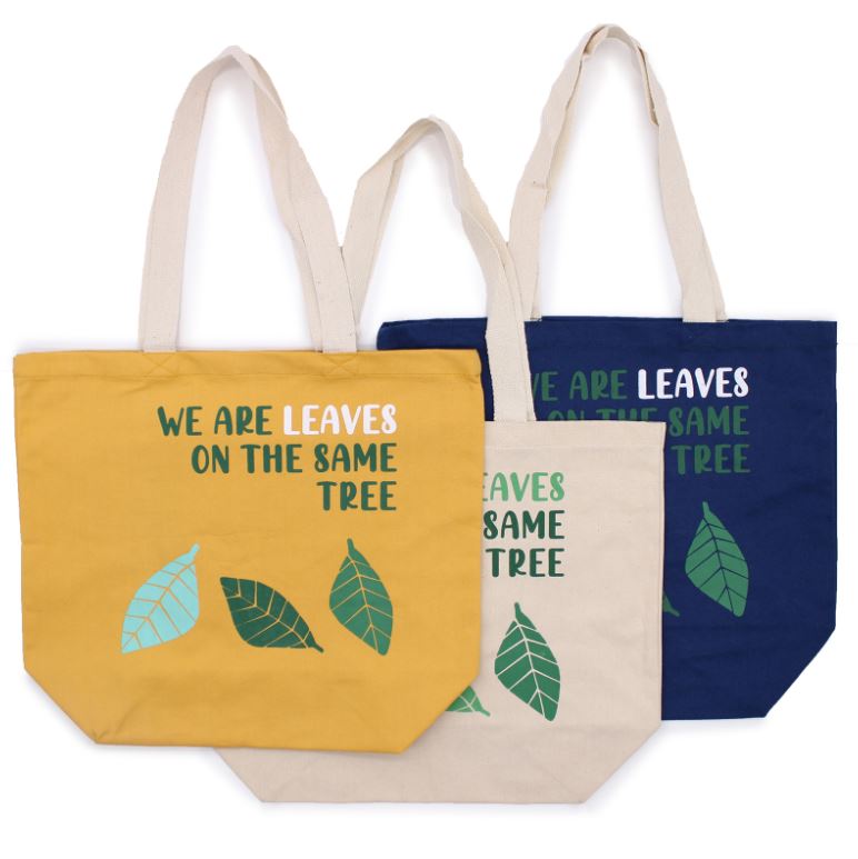 Printed Cotton Bag - Leaves