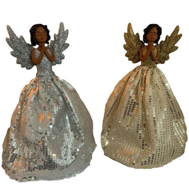 Mariah Angel Tree Topper Decoration- Silver
