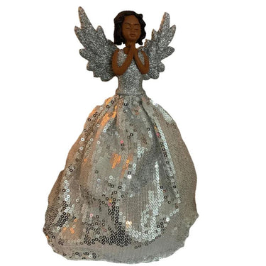 Mariah Angel Tree Topper Decoration- Silver