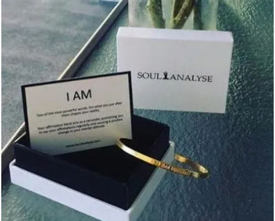 ‘I Am Present’ Affirmation Bracelet 14k Gold plated