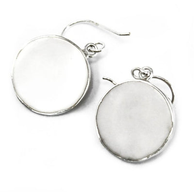 Tree of Life Silver Earrings- Mother of Pearl