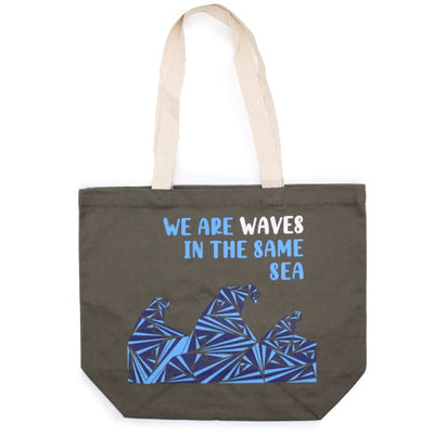 Printed Cotton Bag - Waves